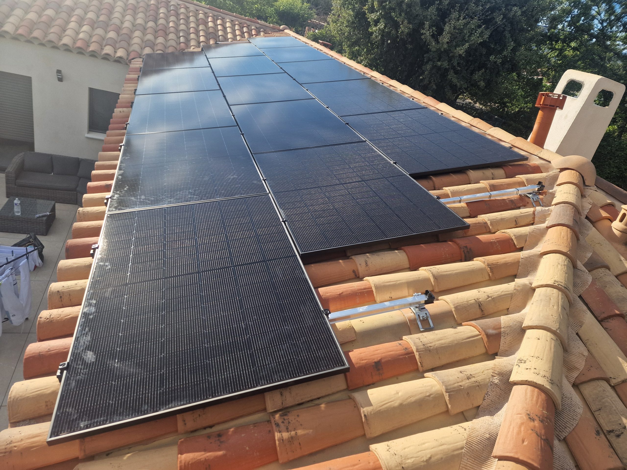 Installation de panneaux photovoltaiques 6.375KWc à Saint Cézaire sur Siagne